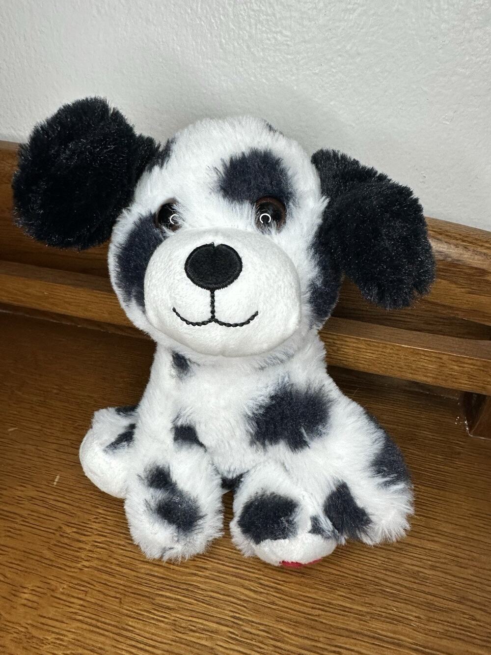Walmart Dalmatian Plush Puppy Love Dog 7" Red Heart On Paw Sitting Stuffed